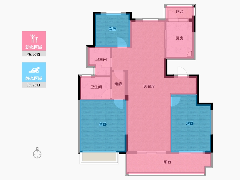 安徽省-亳州市-中丞时代天辰-104.00-户型库-动静分区