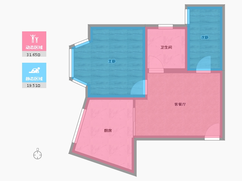 广东省-深圳市-碧华庭居-44.95-户型库-动静分区