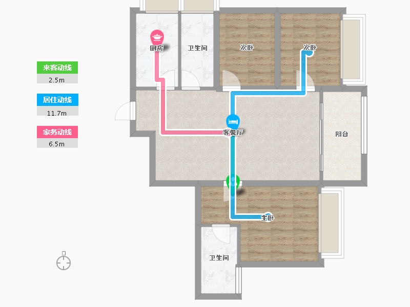 广东省-深圳市-天健公馆-78.20-户型库-动静线