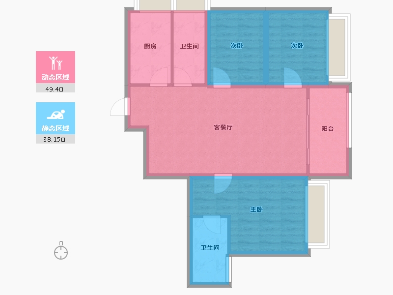 广东省-深圳市-天健公馆-78.20-户型库-动静分区