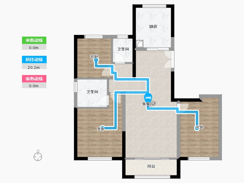 宁夏回族自治区-银川市-花语轩-98.00-户型库-动静线