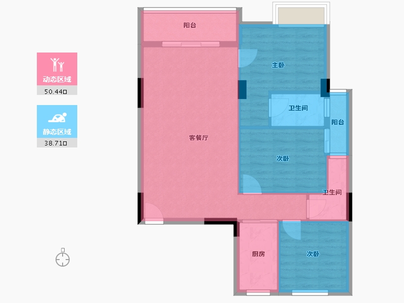 广东省-河源市-康顺居-80.00-户型库-动静分区