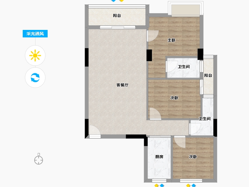 广东省-河源市-康顺居-80.00-户型库-采光通风