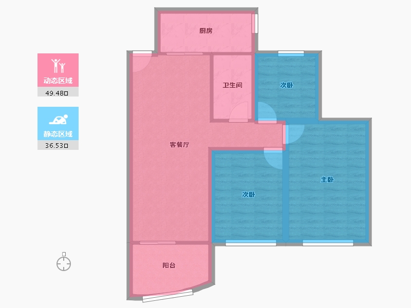 广东省-深圳市-金众香诗美林-76.90-户型库-动静分区