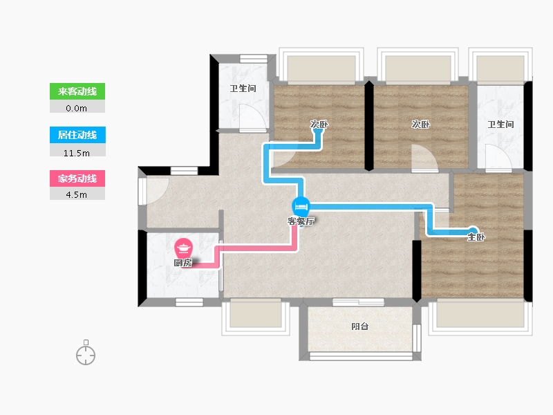 广东省-深圳市-东关珺府-64.78-户型库-动静线