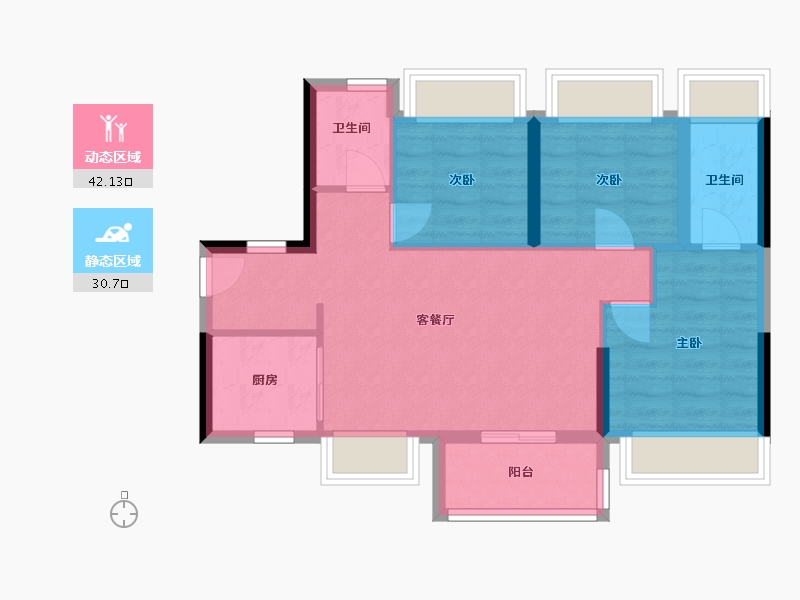 广东省-深圳市-东关珺府-64.78-户型库-动静分区