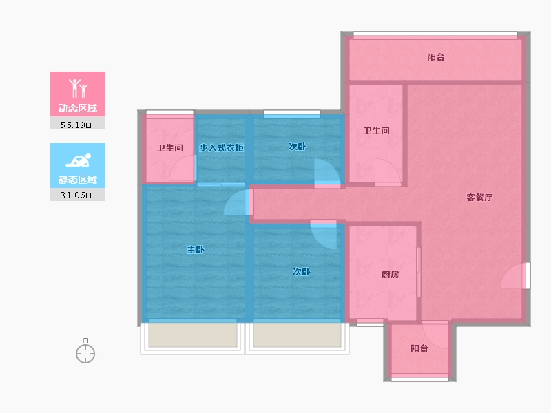 广东省-深圳市-祥祺滨河名苑-77.09-户型库-动静分区