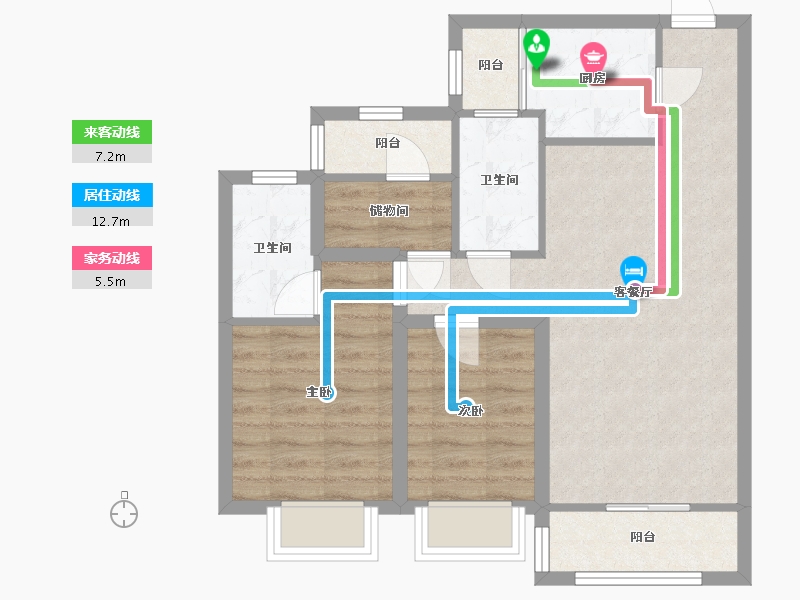 广东省-深圳市-京基御景印象一期-68.36-户型库-动静线