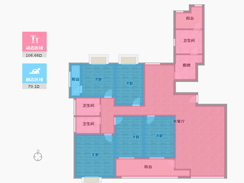 广东省-深圳市-富怡雅居-156.73-户型库-动静分区