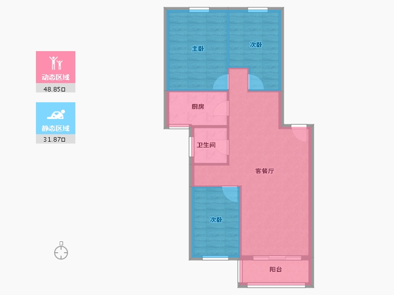 广东省-深圳市-育星苑-73.26-户型库-动静分区