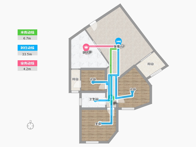 广东省-深圳市-彩虹新都-85.33-户型库-动静线