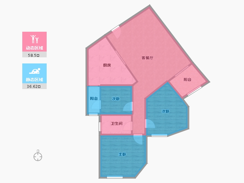 广东省-深圳市-彩虹新都-85.33-户型库-动静分区