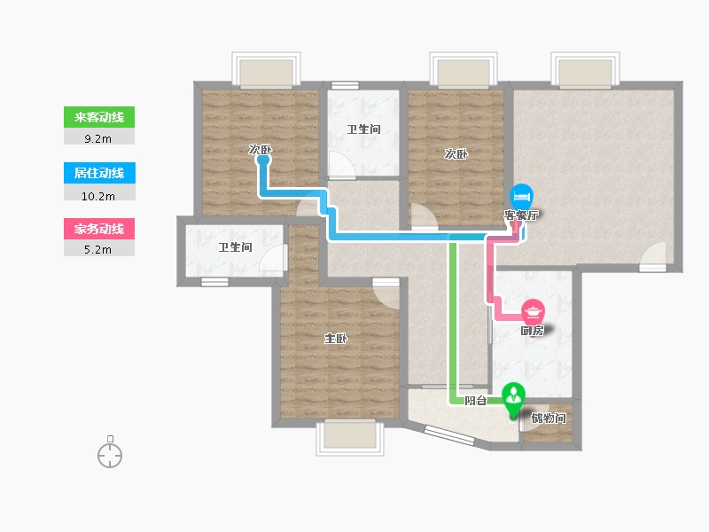 广东省-深圳市-富怡雅居-105.45-户型库-动静线