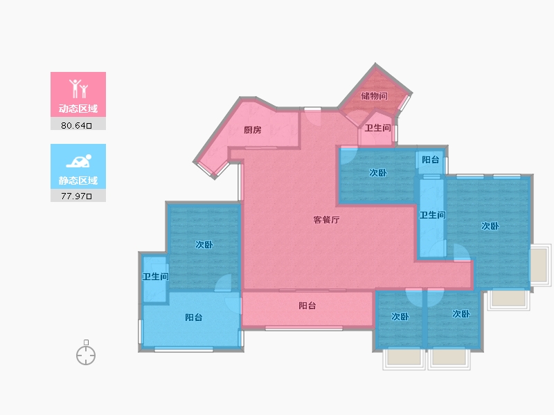 广东省-深圳市-雅云轩-142.03-户型库-动静分区