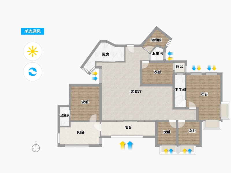 广东省-深圳市-雅云轩-142.03-户型库-采光通风