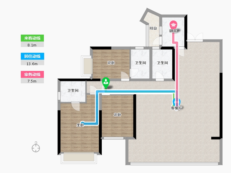 四川省-绵阳市-富临绵州水郡-156.00-户型库-动静线