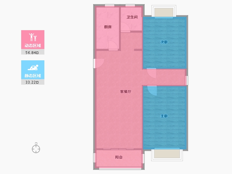 江苏省-无锡市-欧典家园-东区-83.20-户型库-动静分区