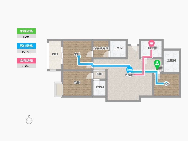 江苏省-宿迁市-邓园小区-113.82-户型库-动静线