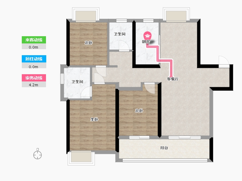 湖北省-武汉市-融创城二期-93.25-户型库-动静线