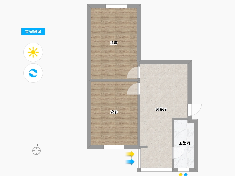 四川省-成都市-光荣北路71号-48.00-户型库-采光通风