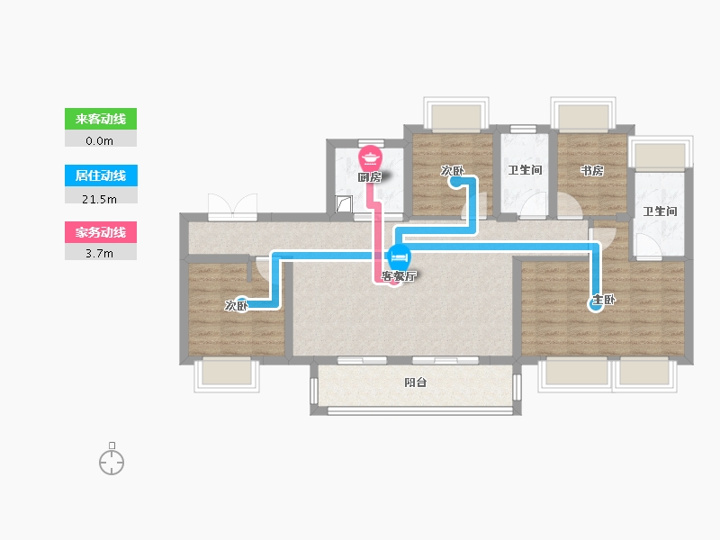 湖北省-武汉市-悦享湖璟-98.00-户型库-动静线