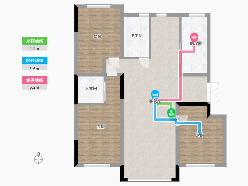 吉林省-白山市-森林御景-108.92-户型库-动静线