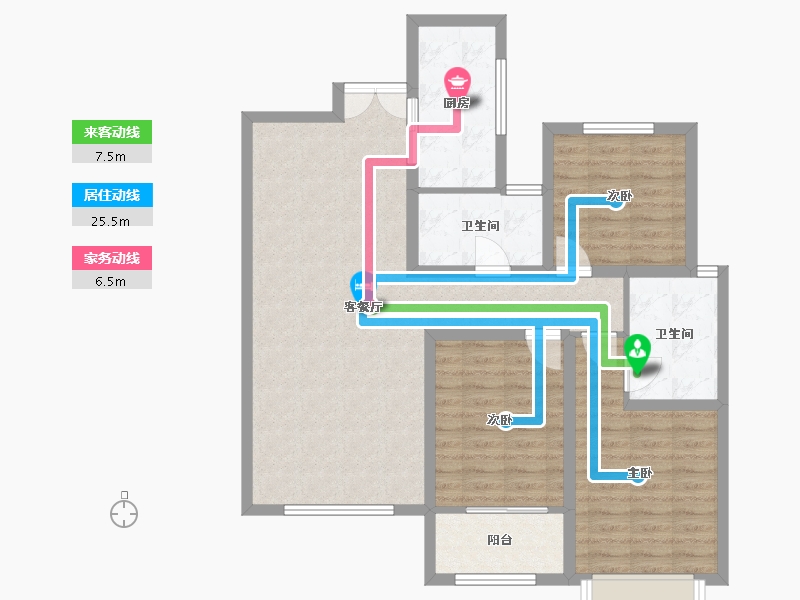 甘肃省-陇南市-宜和家园-95.86-户型库-动静线