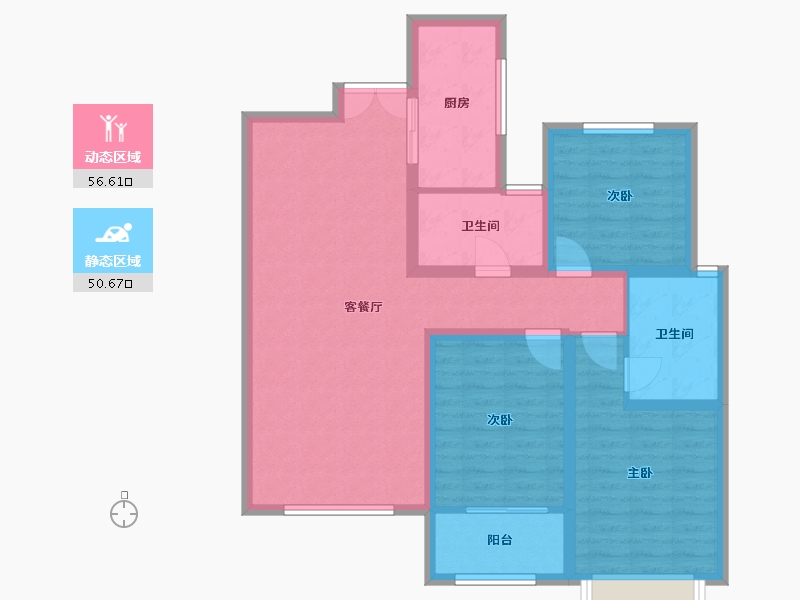 甘肃省-陇南市-宜和家园-95.86-户型库-动静分区