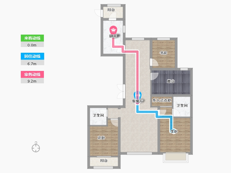 河北省-沧州市-天成熙园-二期-111.20-户型库-动静线