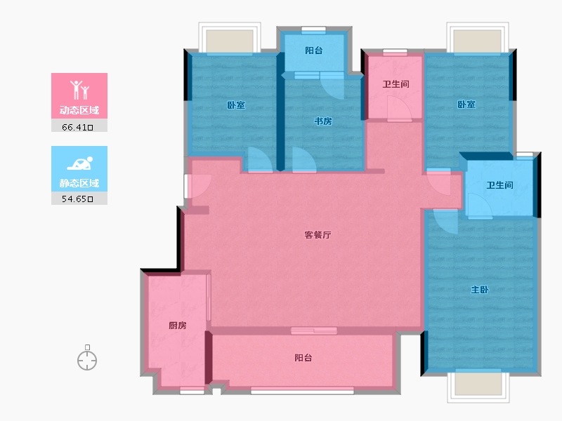 四川省-成都市-桂语麓境-123.67-户型库-动静分区