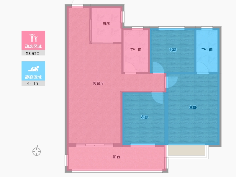 河南省-周口市-广商桃李春风-92.58-户型库-动静分区