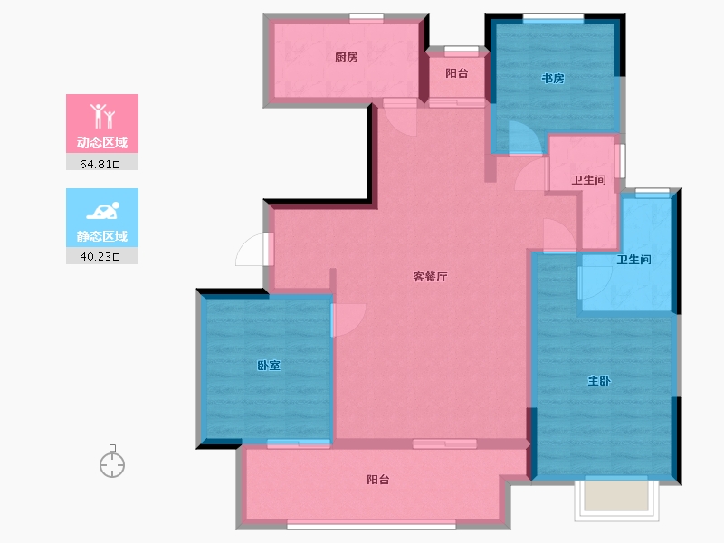 江西省-宜春市-绿地明境湾-94.01-户型库-动静分区