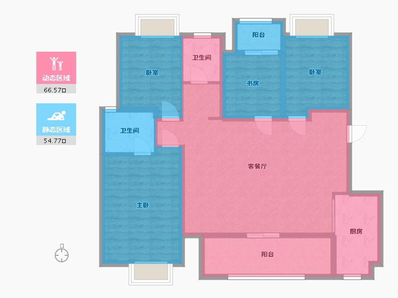 四川省-成都市-桂语麓境-123.67-户型库-动静分区