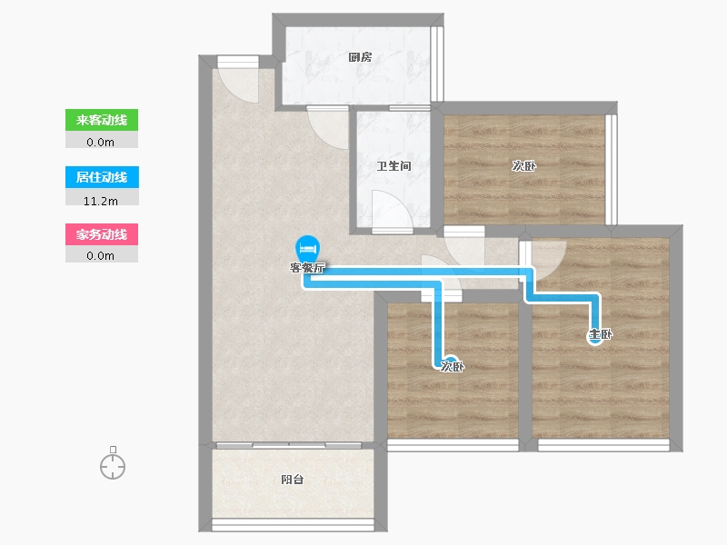 广东省-深圳市-嘉宏湾花园（大东城）二期-58.38-户型库-动静线