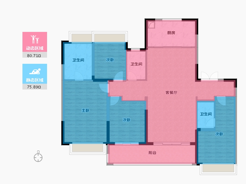 江苏省-无锡市-中海阅澄江-175.00-户型库-动静分区