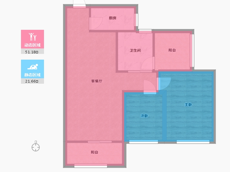 广东省-深圳市-招商花园城南区-64.87-户型库-动静分区