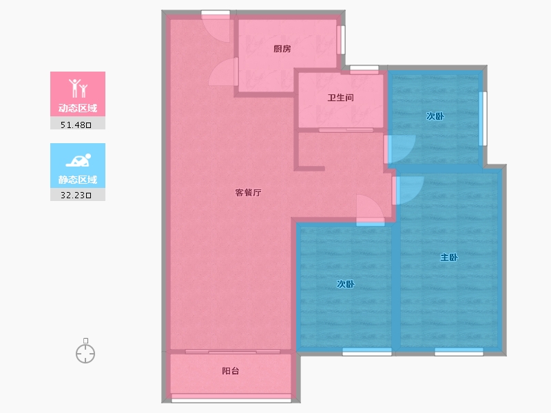 广东省-深圳市-招商花园城南区-74.78-户型库-动静分区