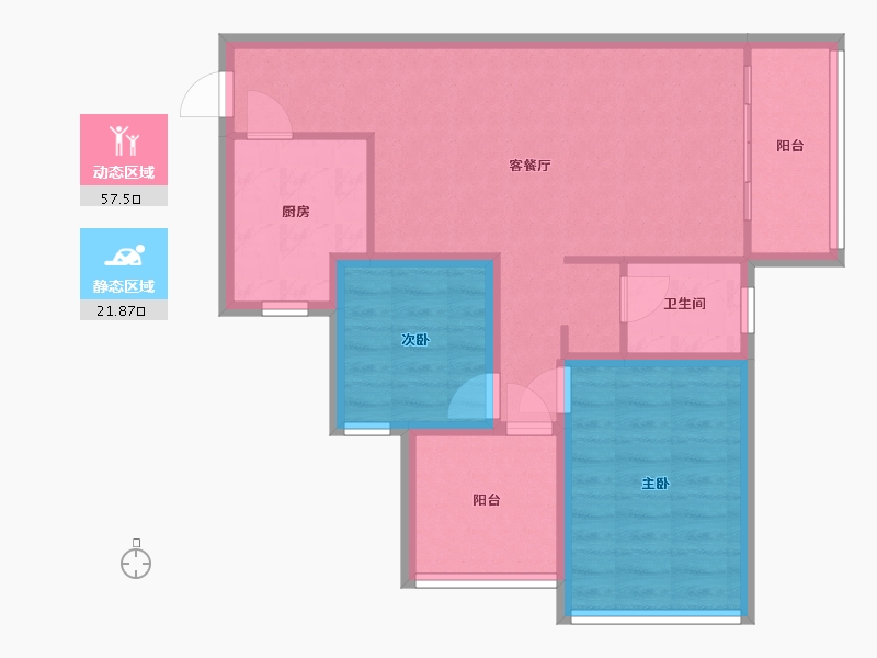 广东省-深圳市-招商花园城南区-70.57-户型库-动静分区