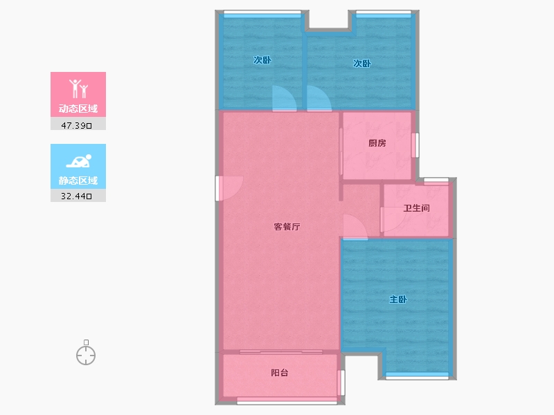 广东省-深圳市-金地朗悦-72.90-户型库-动静分区