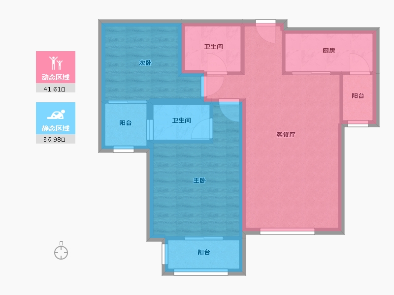 广东省-深圳市-祥祺滨河名苑-69.71-户型库-动静分区