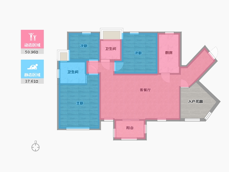 广东省-深圳市-万科金域缇香(一期)-85.32-户型库-动静分区