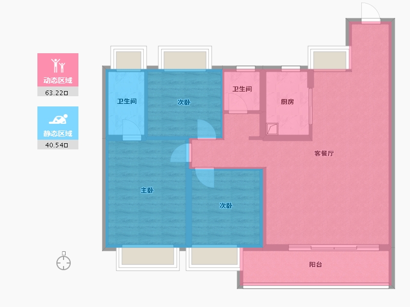 安徽省-合肥市-引江佳园-98.69-户型库-动静分区