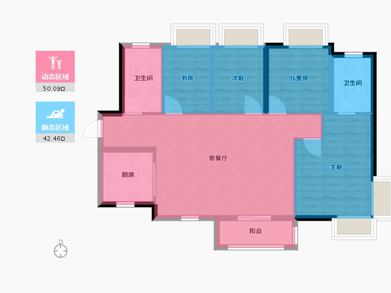 广东省-深圳市-润樾山-83.33-户型库-动静分区