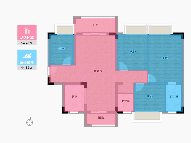 广东省-潮州市-云溪天境-100.00-户型库-动静分区