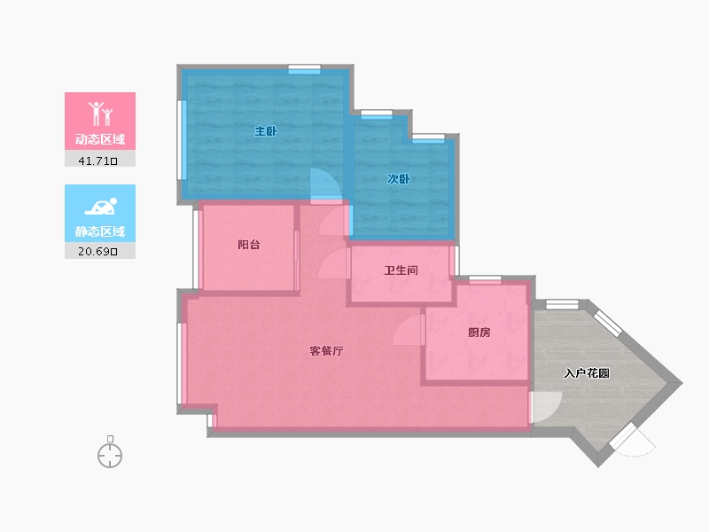 广东省-深圳市-万科金域缇香(一期)-63.25-户型库-动静分区