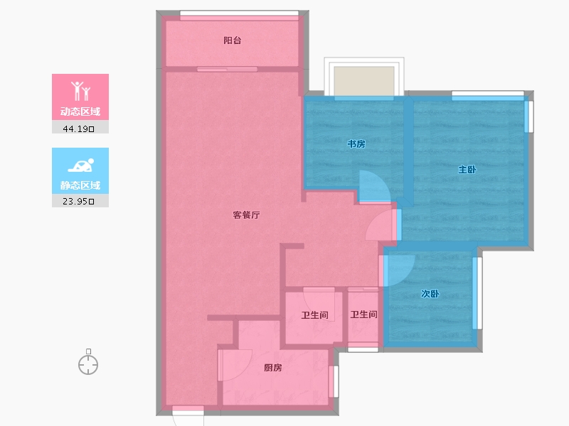 广东省-深圳市-招商花园城南区-60.33-户型库-动静分区