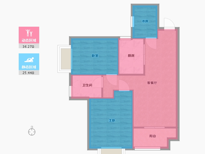 广东省-深圳市-恒大城(一期)-55.42-户型库-动静分区