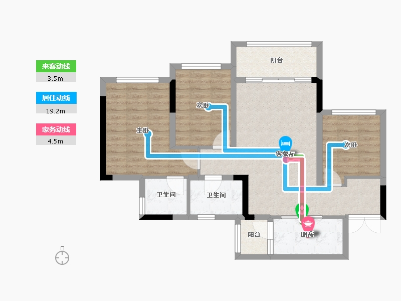 四川省-达州市-金科集美东方-76.96-户型库-动静线