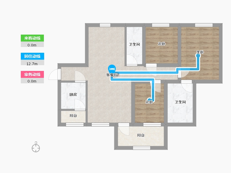 广东省-深圳市-京基御景印象一期-68.39-户型库-动静线