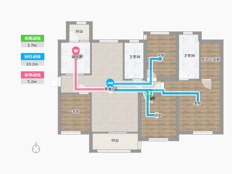 广东省-深圳市-新城东方丽园-95.61-户型库-动静线